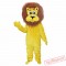 Animal Yellow Lion Plush Adult Mascot Costume For Christmas