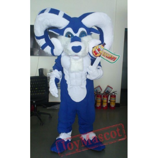 Blue Ram Mascot Costume Celebration Carnival Outfit
