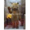 Brown Teddy Bear Gentleman Adult Mascot Costume