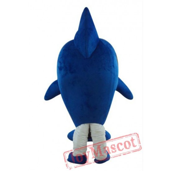 Smile Blue Whale Mascot Costume Cartoon Shark Fish Mascot