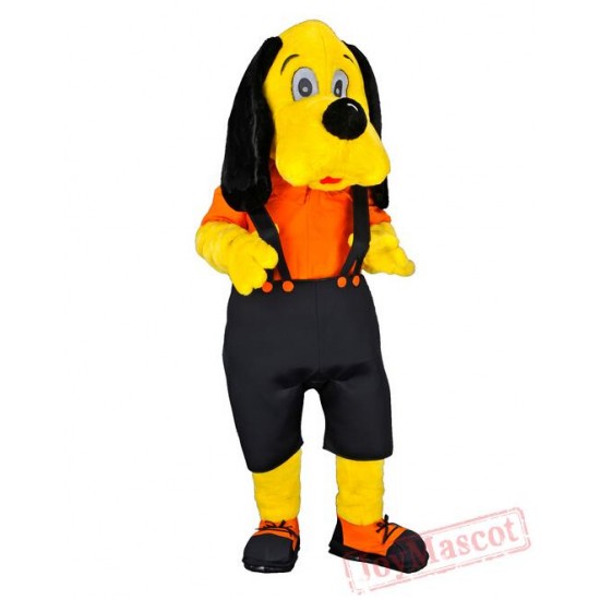 Dog Yellow Mascot Cartoon Character Costume