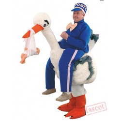 Costume Masco Back Stork Costume Mascot Costume for Adult