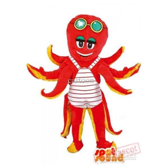 Cartoon Character Adult Octopus Mascot Costume