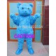Adult Plush Blue Bear Mascot Costume