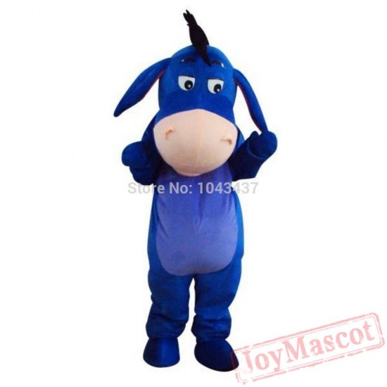 Blue Eeyore Donkey Mascot Costume