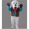 Brown Vest Dog Mascot Costume Animal