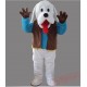 Brown Vest Dog Mascot Costume Animal