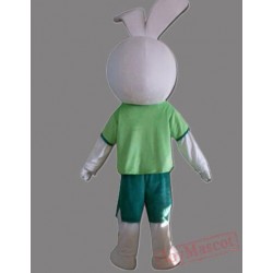 Green Coat Rabbit Mascot Costume Animal Cartoon Costume