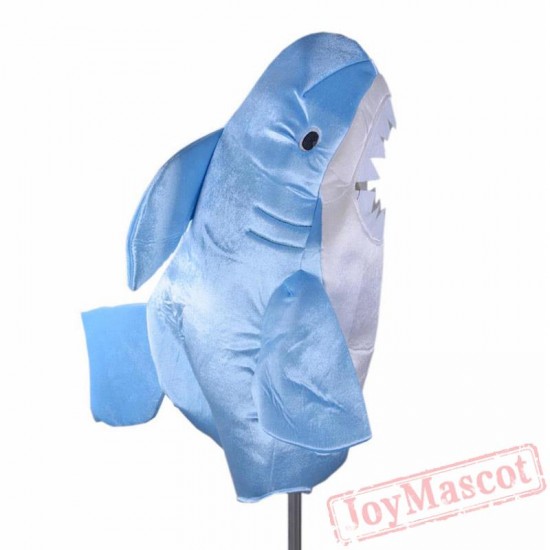 Children Attack Blue Shark Costume Animal Mascot Costume