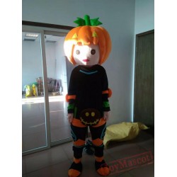 Halloween Pumpkin Boy Girl Mascot Costume