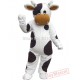 White & Black Milk Cow Mascot Costume