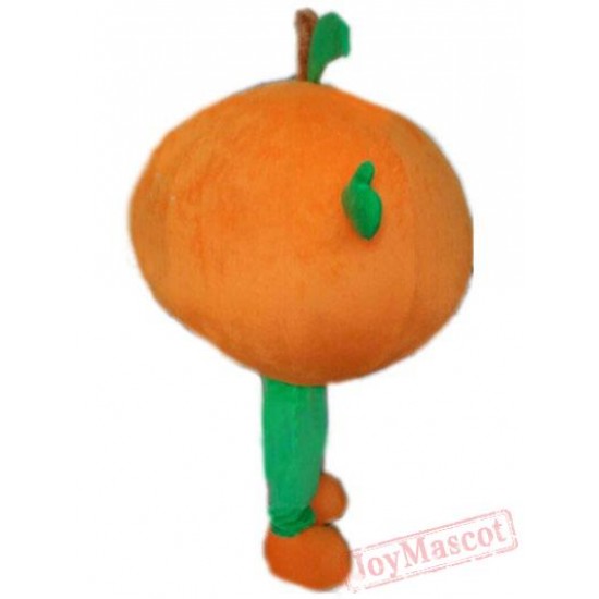 Big Orange Mascot Costume With Leaves