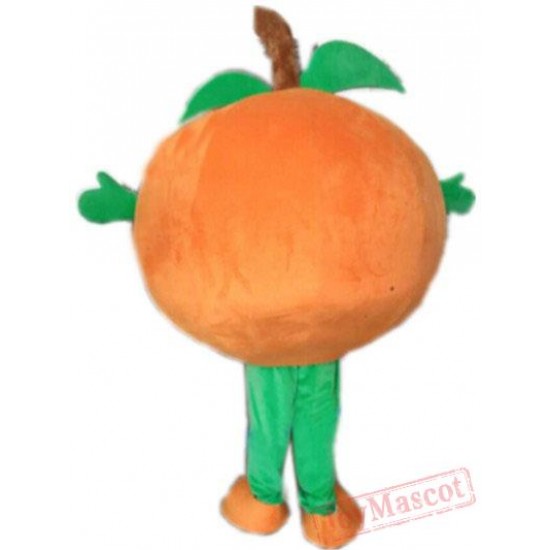 Big Orange Mascot Costume With Leaves