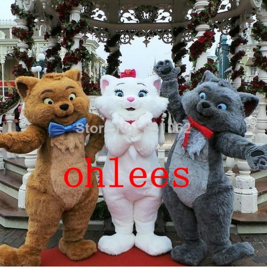 Mascot Costume Toulouse & Marie & Berlioz from the Aristocats cat