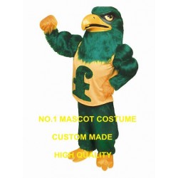 Falcon Mascot Costume Long Plush Green Falcon Eagle