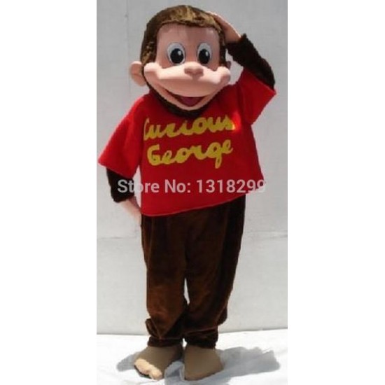 Curious George Monkey Mascot Costume
