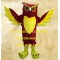 Red Night Owl Mascot Costume Adult Cartoon Character