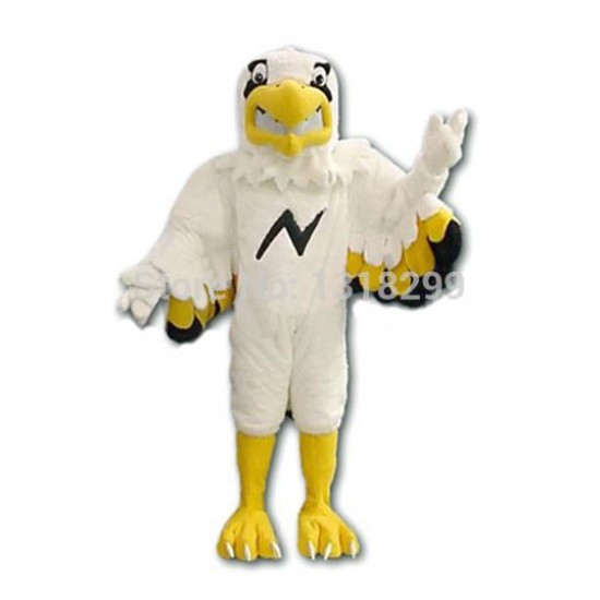 Flashing Lightning White Eagle Mascot Costume