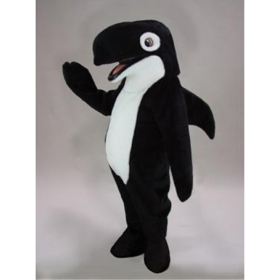 Black Orca Whale Mascot Costume