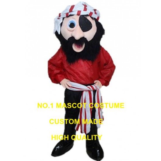 Red Pirate Mascot Costume