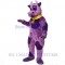 Purple Violet Bull Cow Mascot Costume With Bell & Collar