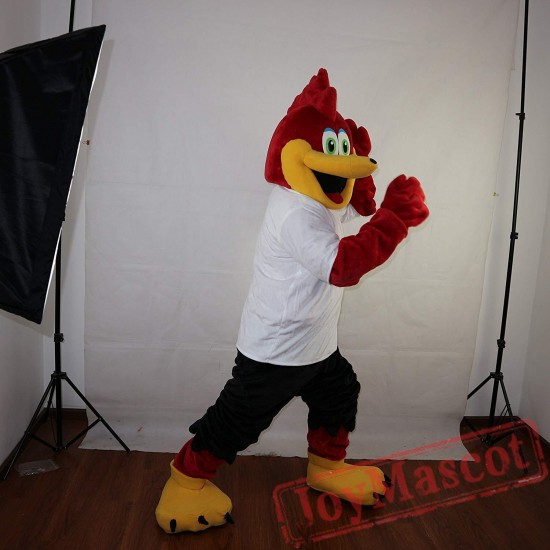 Red Sport Eagle Mascot Costume Adult