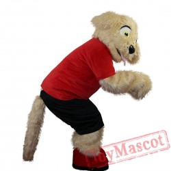 Sport Beige Dog Mascot Costume Adult