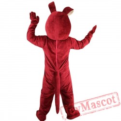 Brown Wolf Dog Mascot Costume Adult
