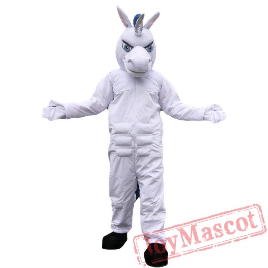White Unicorn Horse Mascot Costume Adult