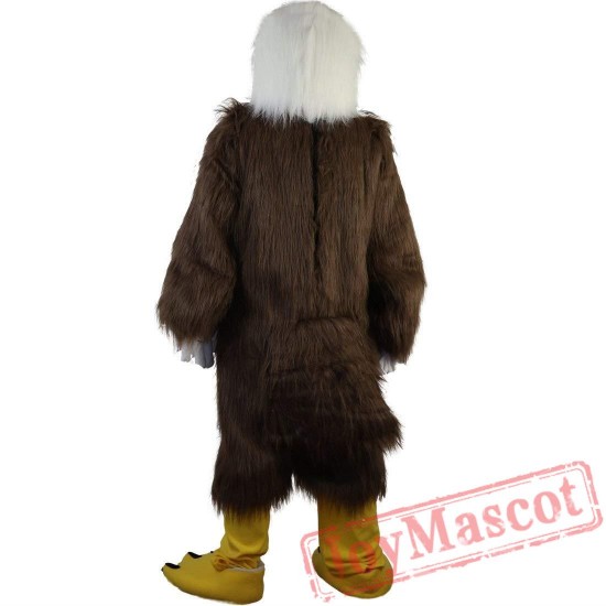 White Head Brown Eagle Mascot Costume Adult