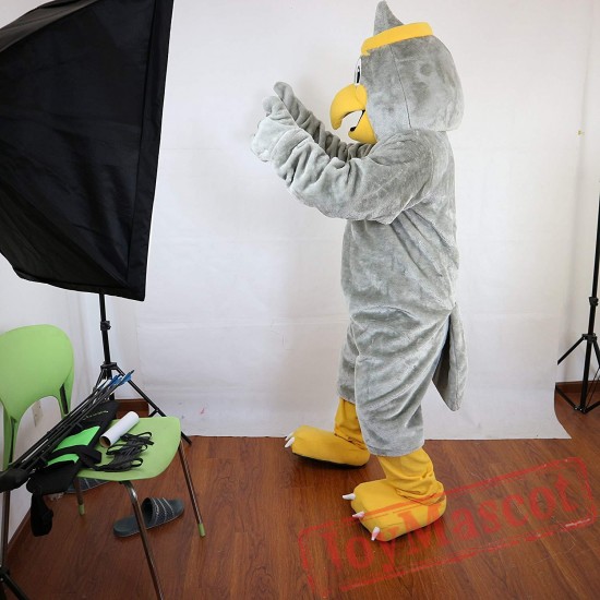 Ggrey Eagle Mascot Costume Adult
