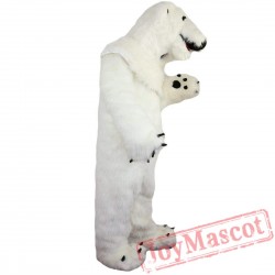 White Polar Bear Mascot Costume Adult
