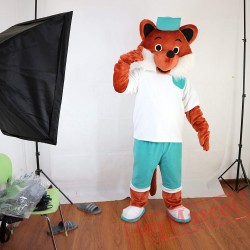 Sport Brown Fox Mascot Costume Adult