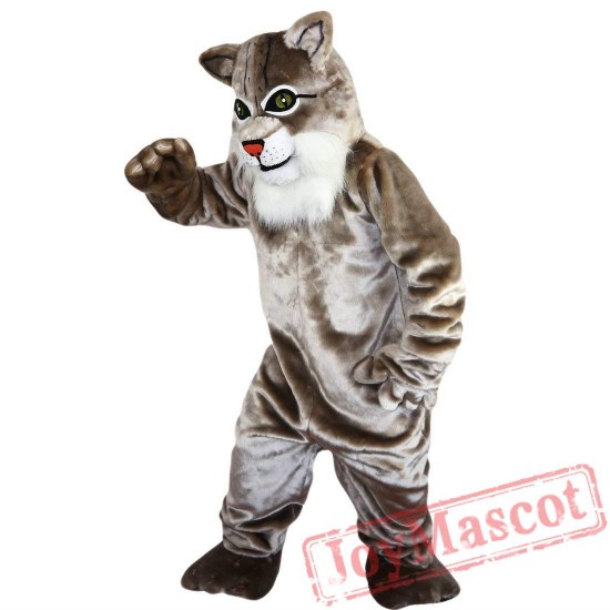 Grey Cat Mascot Costume Adult