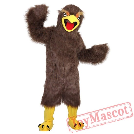 Brown Eagle Mascot Costume Adult