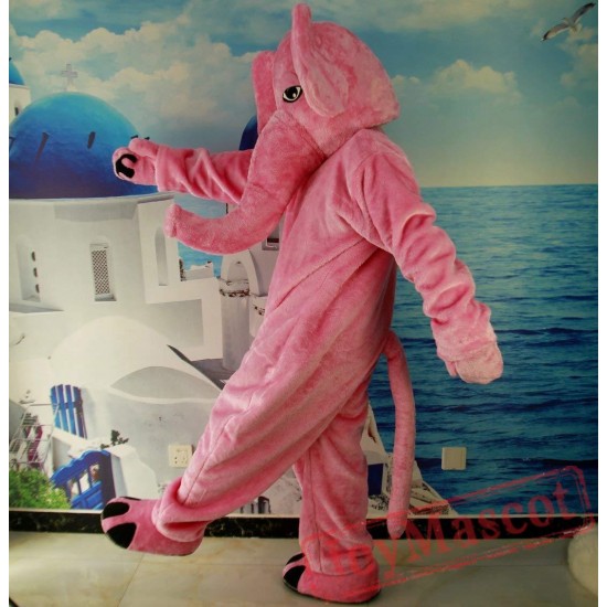 Pink Elephant Mascot Costume Adult