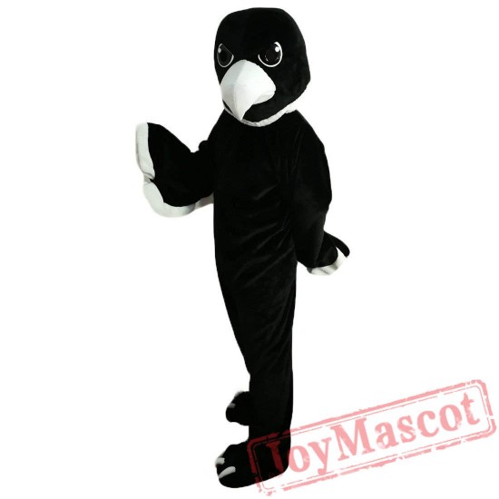 Black White Eagle Mascot Costume Adult