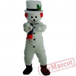 Snowman Policeman Christmas Mascot Costume
