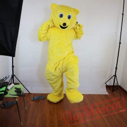 Yellow Bear Mascot Costume Adult