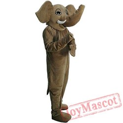 Brown Elephant Mascot Costume