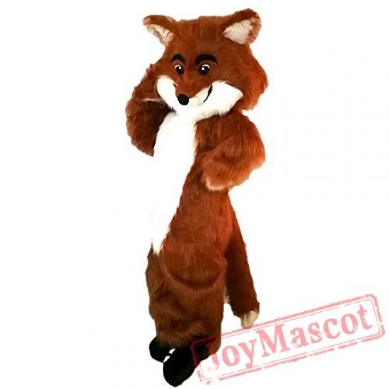 Long Hairy Fox Mascot Costume