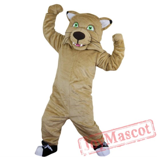 Beige tiger / wildcat Mascot Costume