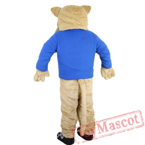Sport Beige tiger / wildcat Mascot Costume