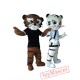 Kung Fu Judo Tiger Tigress Cartoon Mascot Costume
