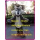 Grey Big Wolf Mascot Costume Plush Wolf