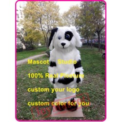 Black & White Spot Dog Mascot Costume