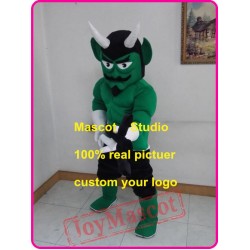 Green Devil Mascot Costume