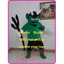 Green Devil Mascot Costume