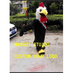 Black Rooster Mascot Costume Chicken Cock Costume