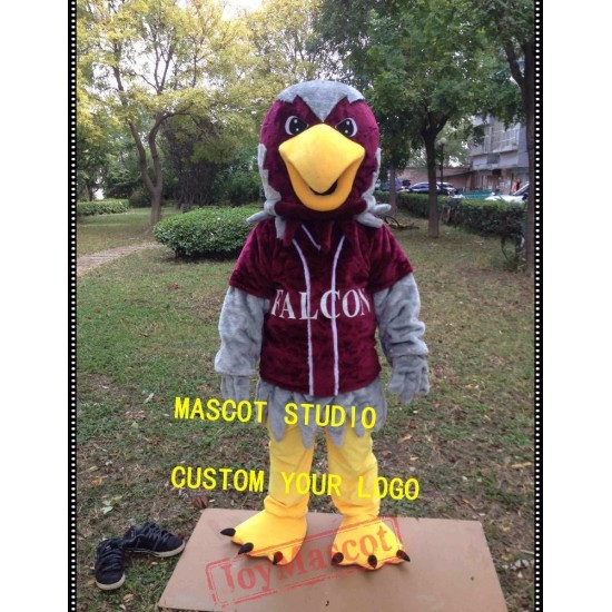Red Falcon Mascot Costume Hawk Eagle Mascot